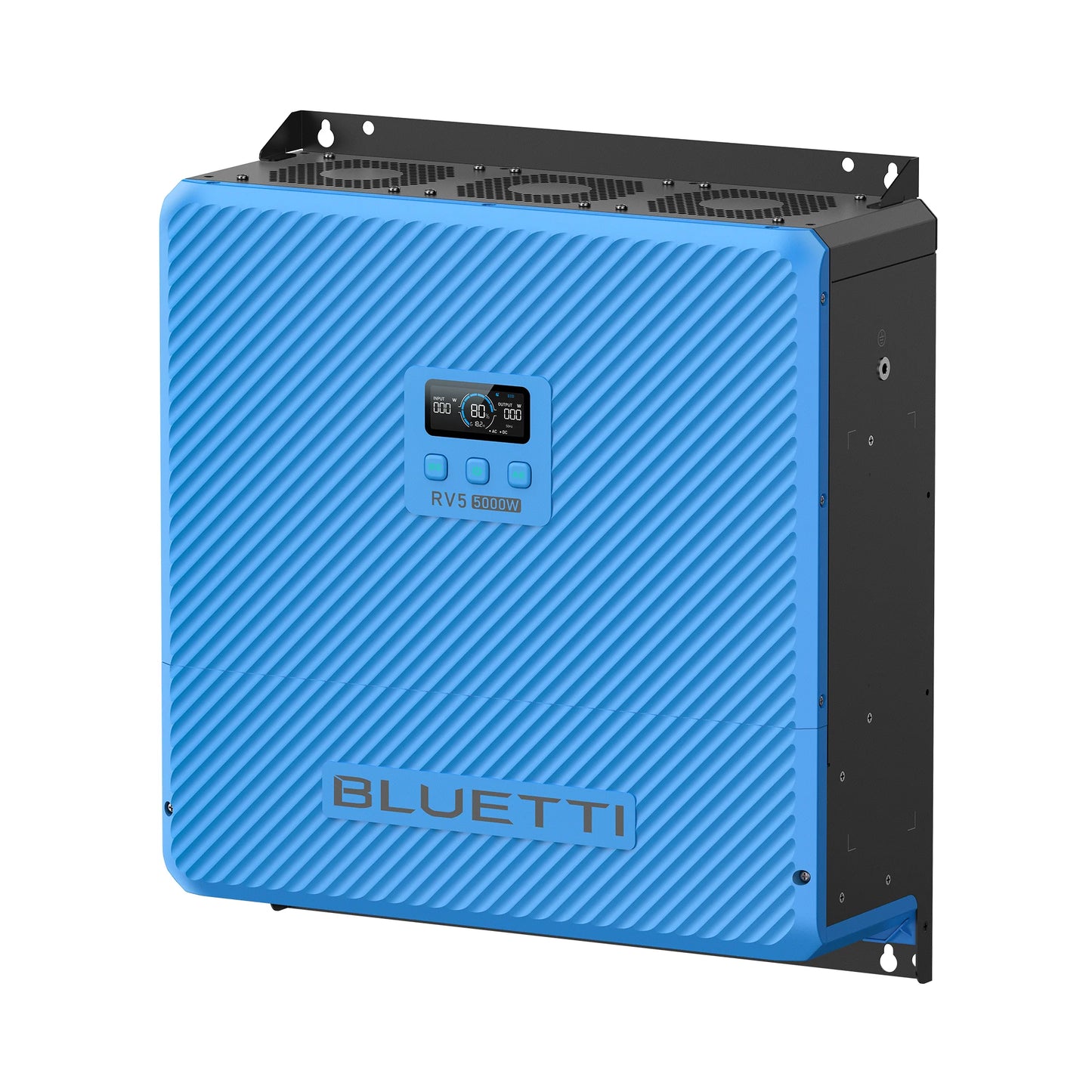 Blue BLUETTI battery pack on a white background