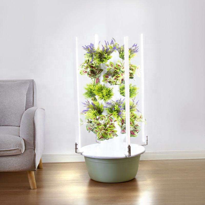 Commercial Indoor Aeroponic Vertical Hydroponic Tower Garden Growing Systems With LED