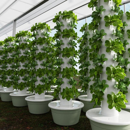 Commercial Indoor Aeroponic Vertical Hydroponic Tower Garden Growing Systems With LED