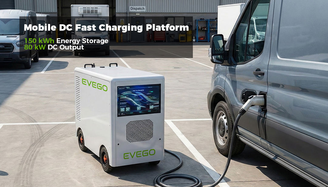 EVEGO PowerMover 150 – Mobile 150 kWh EV Power Bank with 80 kW DC Fast Charging