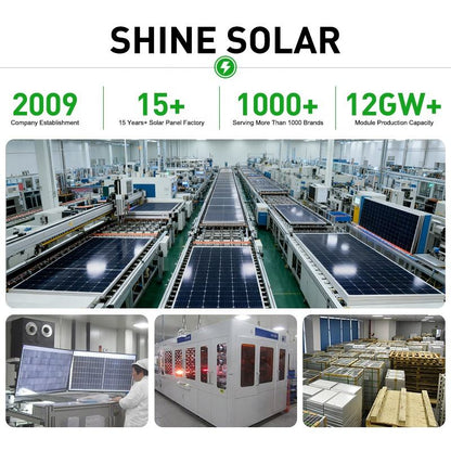 Shine 100W | 200W Semi-flexible Monocrystalline Solar Panel Thin Film Flexible Solar Panel for Marine Use