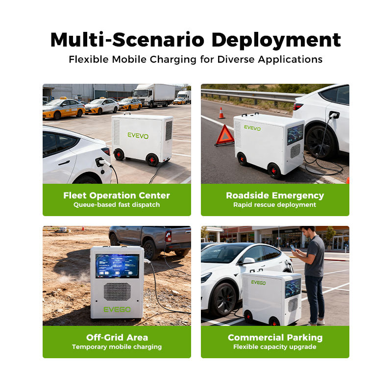 EVEGO PowerMover 200 – 200 kWh Mobile EV Charger with Dual‑Gun 120 kW DC Fast Charging
